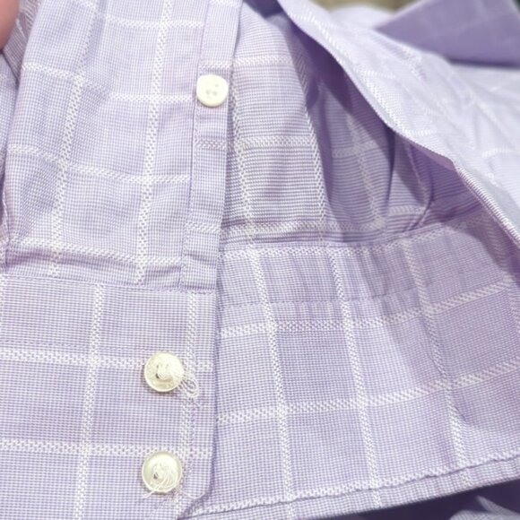 Hugo Boss regular fit Purple Large Check Long sleeve dress shirt - Picture 4 of 9